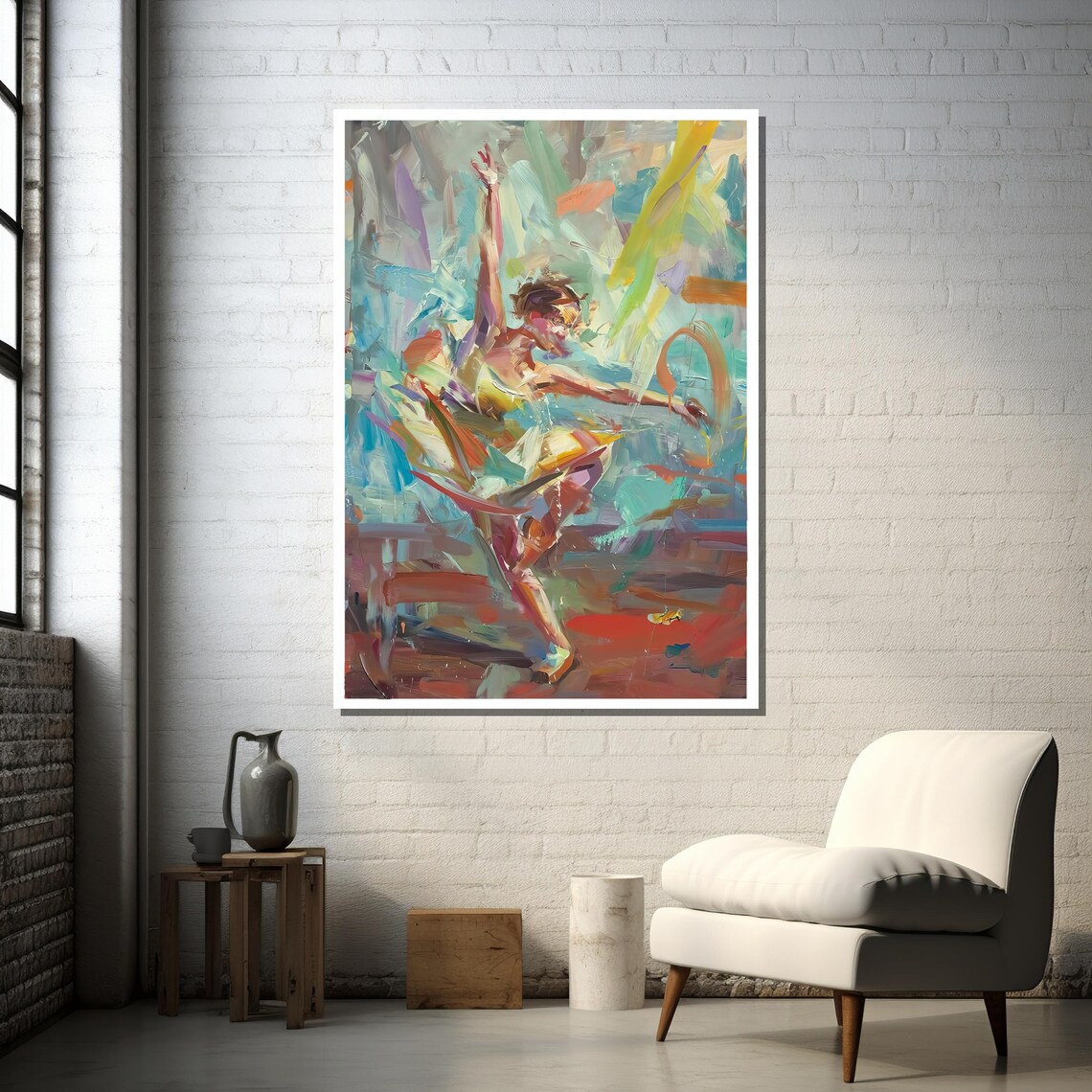 Abstract Dancer, Dynamic Expressive Wall Art Print - Image 2
