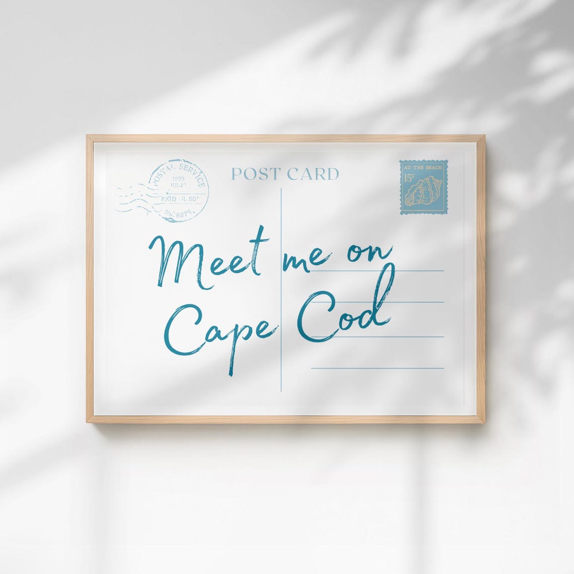 Meet Me On Cape Cod Postcard Style Coastal New England Poster
