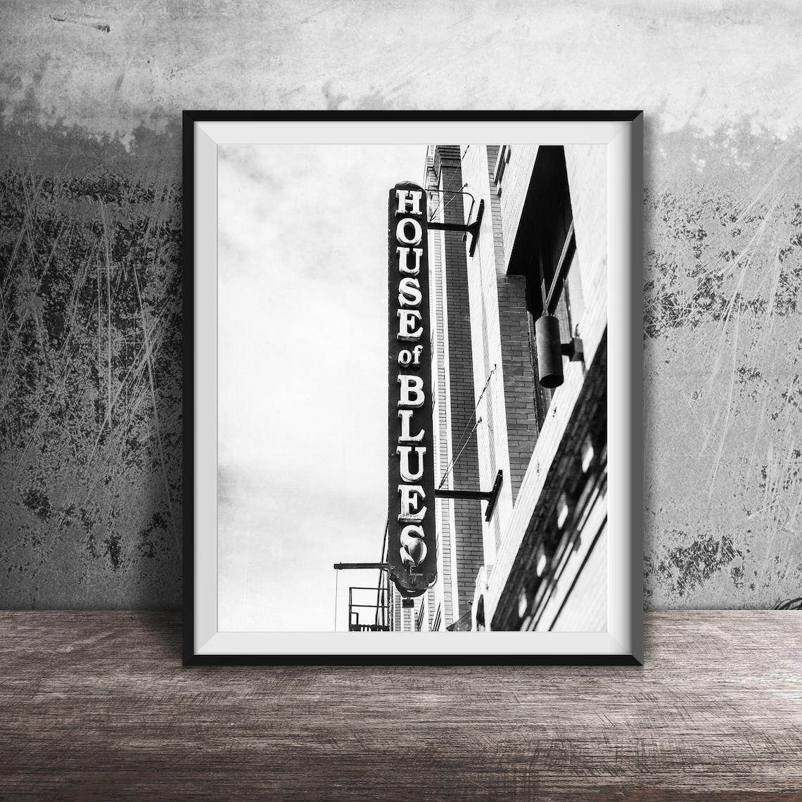 House of Blues Gold Vertical Neon Sign French Quarter Poster - Image 2