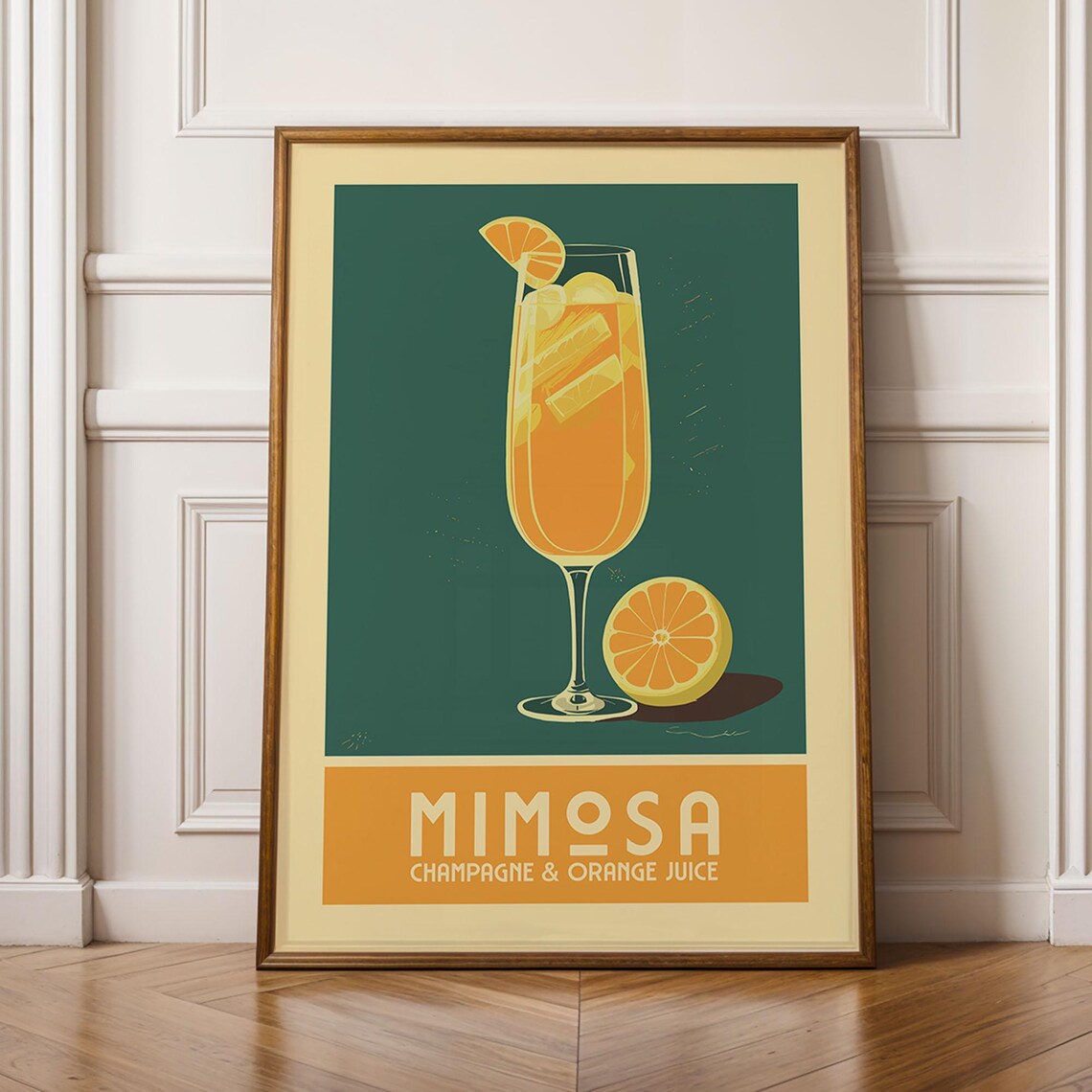 Mimosa Cocktail Retro Brunch Bar Art Print