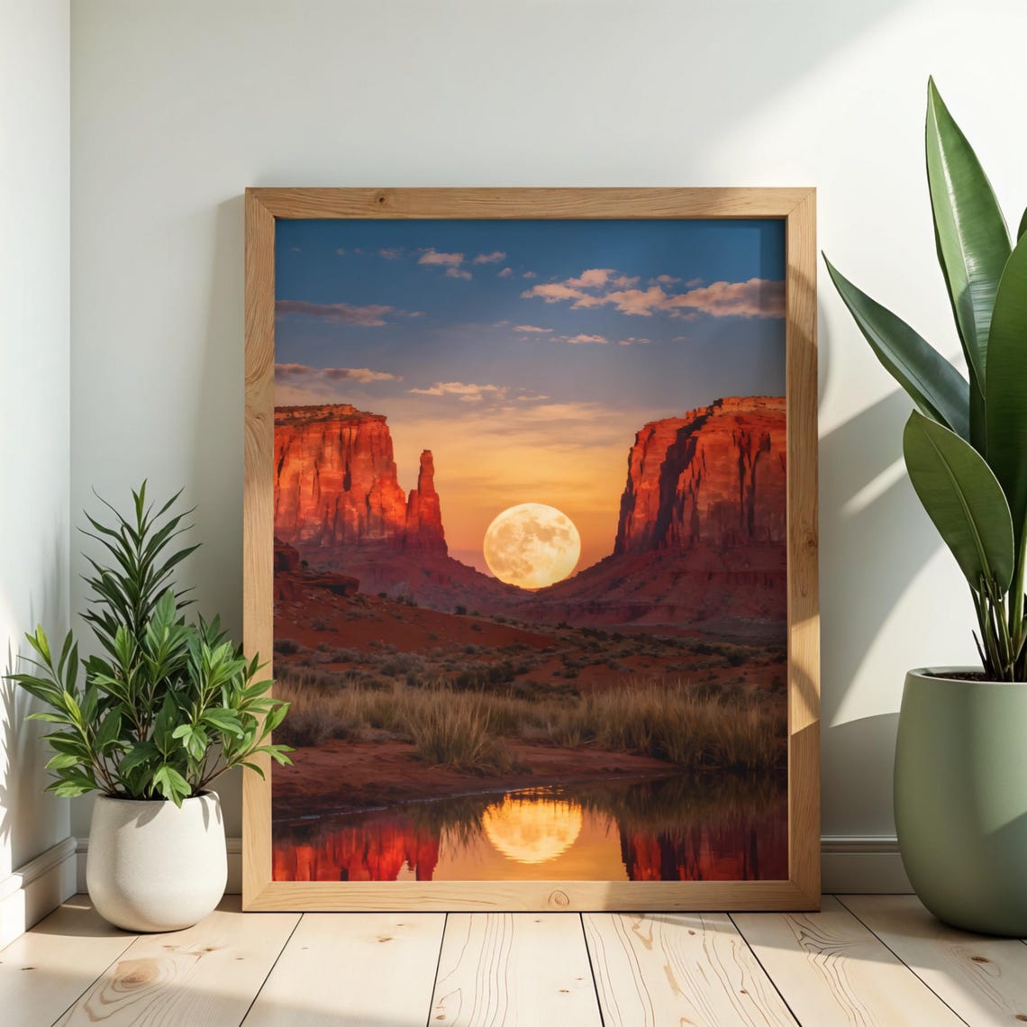 Monument Valley Moon Print Southwestern Desert Wall Art