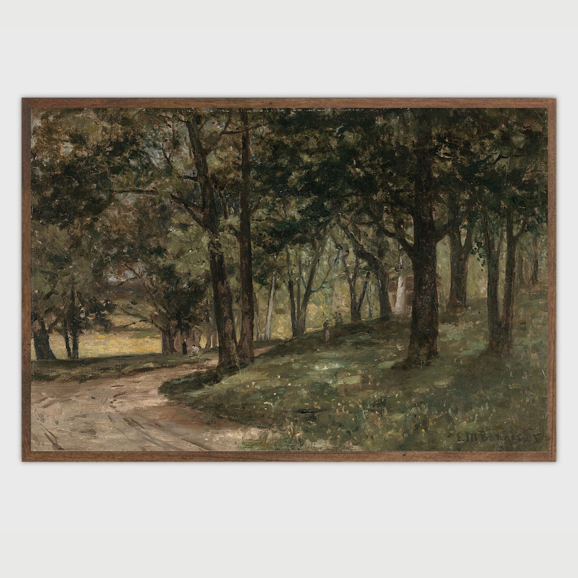 Rustic Forest Vintage Landscape Wall Art Print - Image 2