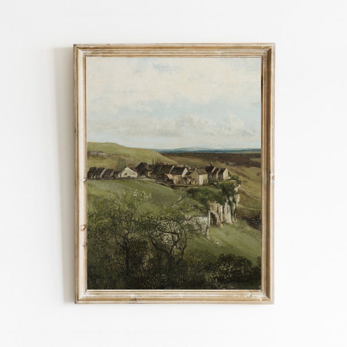 Vintage Country Landscape Antique Oil Painting Art Print