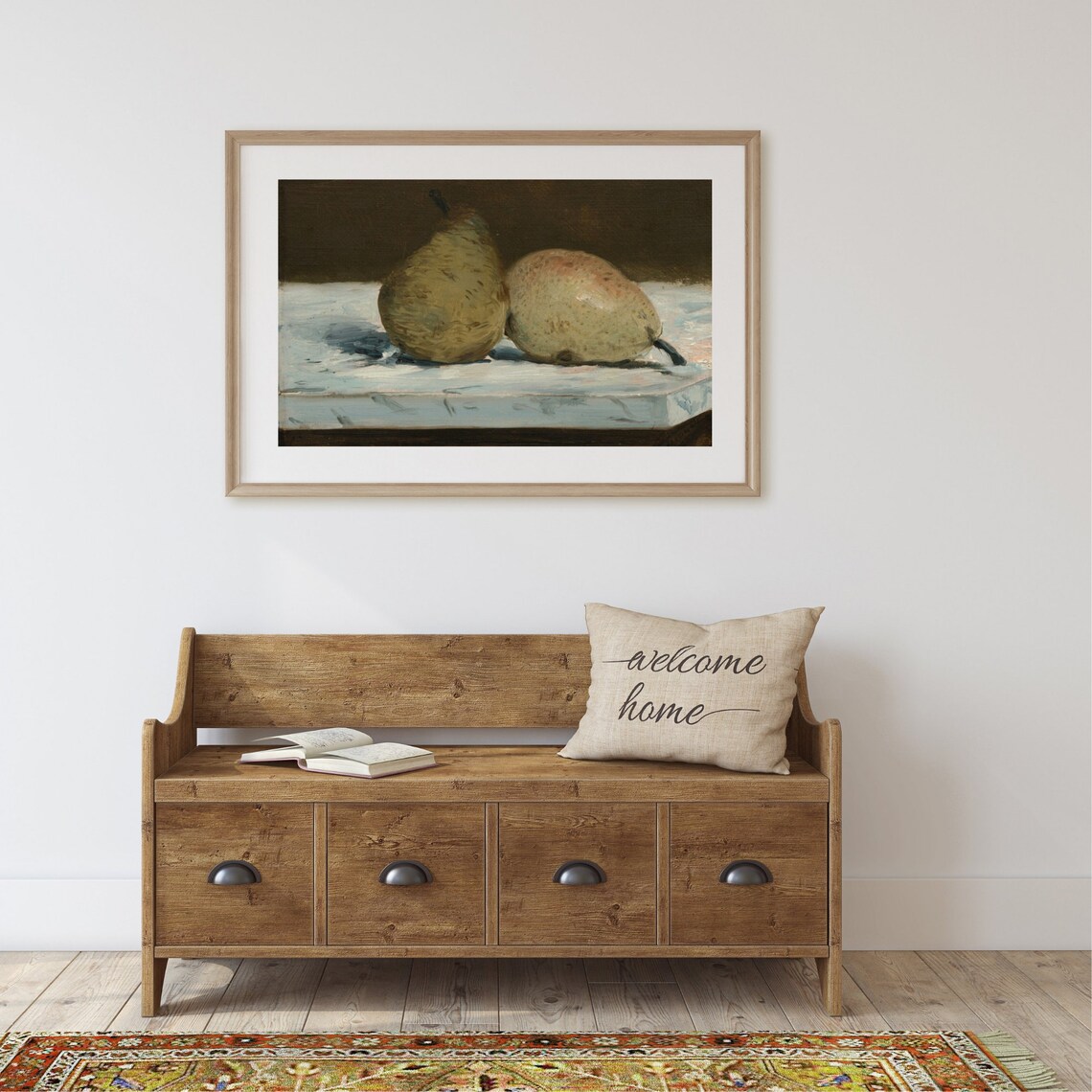 Pear Still Life Vintage Kitchen Art Print, Farmhouse - Image 2