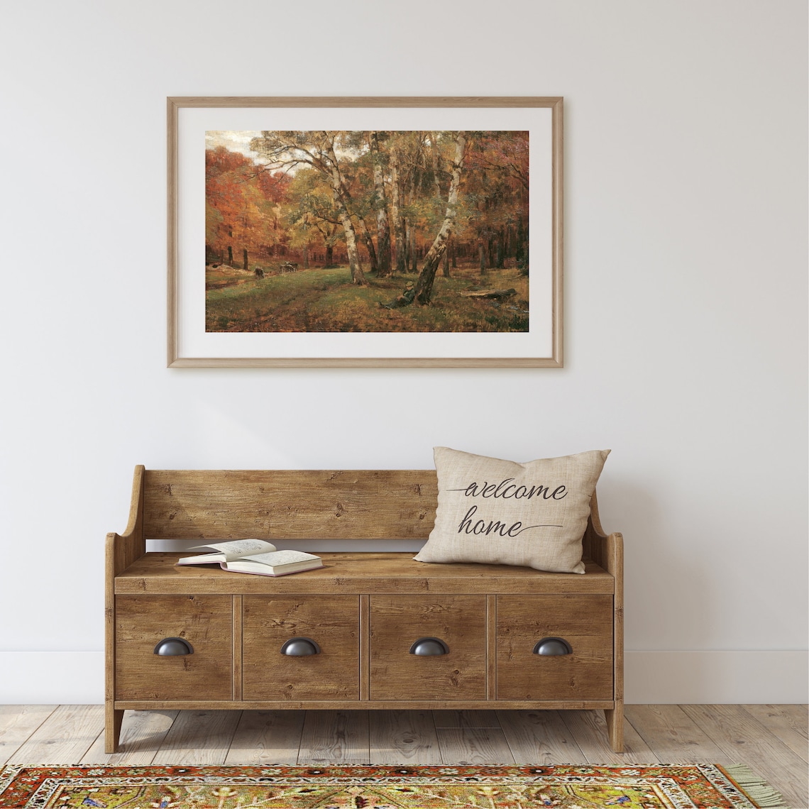 Autumn Landscape, Vintage Rustic Country Art Print - Image 2