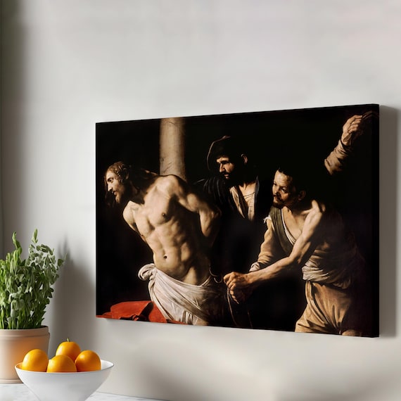 Caravaggio Christ at the Column Baroque Religious Art Poster