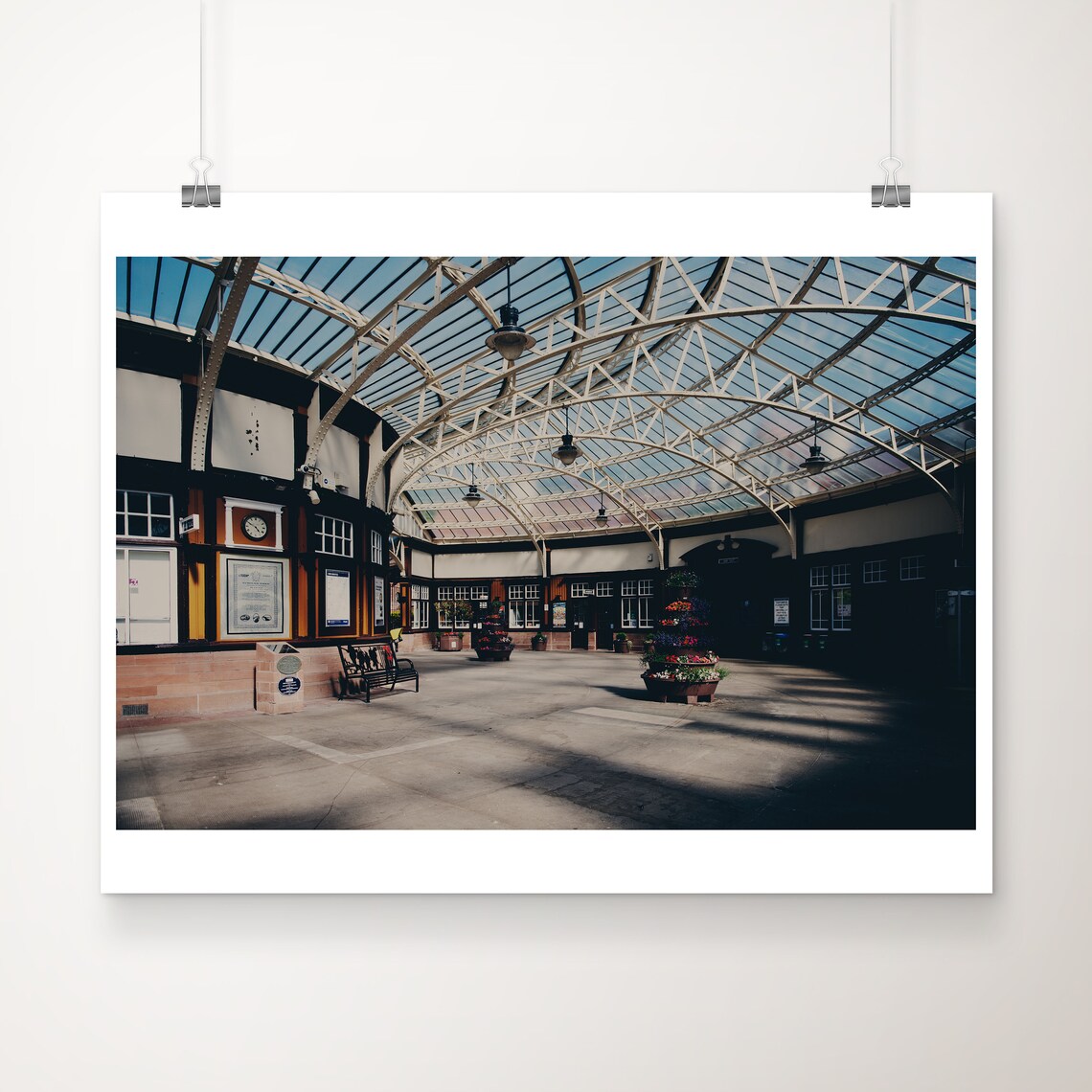 Victorian Train Station Glass And Iron Roof Architecture Photo Print