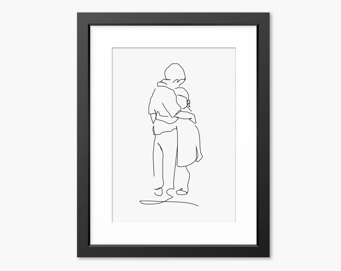 Big Brother Print Brother And Sister Portrait Nursery Child Portrait Nursery Wall Art Brother And Sister Wall Art Children Drawing Art - Image 2