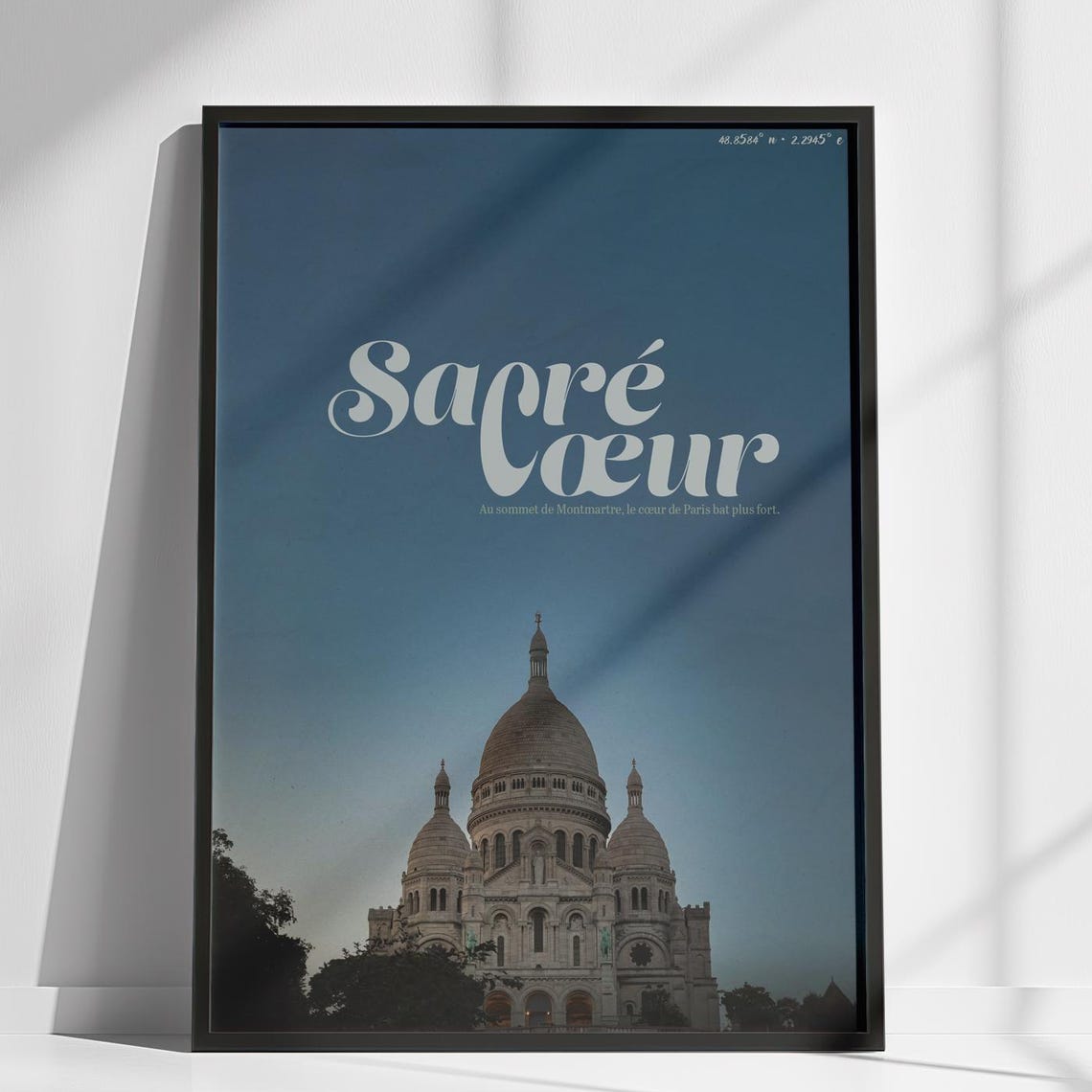 Sacre Coeur Montmartre Paris Basilica Minimalist Travel Poster