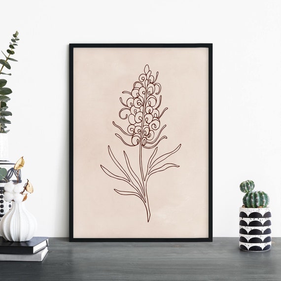 Grevillea Australian Native Floral Illustrative Print Wall Art A4 A3 A2 A1