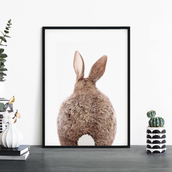 Bunny Booty Print Wall Art A4 A3 A2
