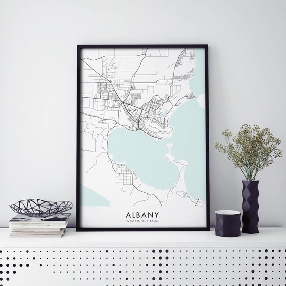 Albany Western Australia City Map Art Print
