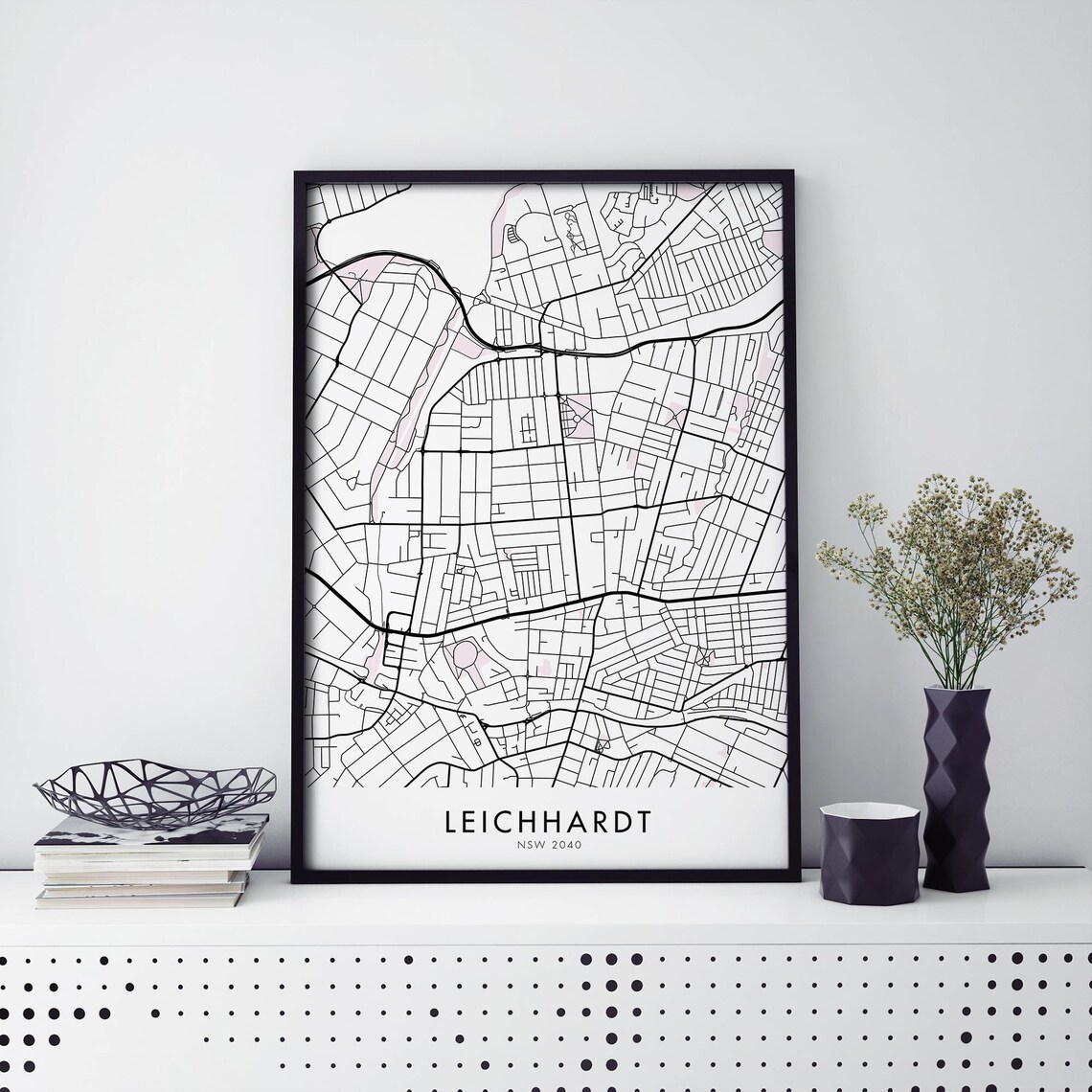 Leichhardt Sydney New South Wales Minimalist City Street Map Poster