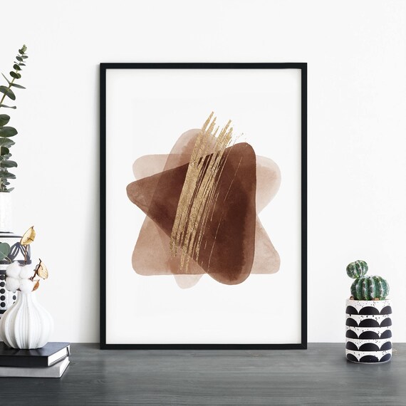 Neutral Abstract Print Wall Art 4x6 5x7 A4 A3 A2 A1