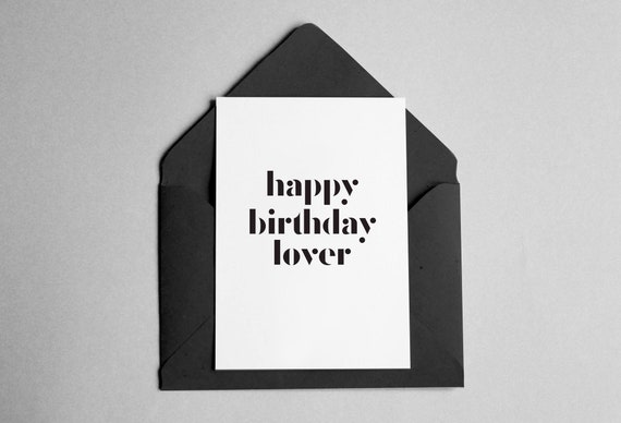 Birthday Card Contemporary Minimalist Happy Lover Art Print