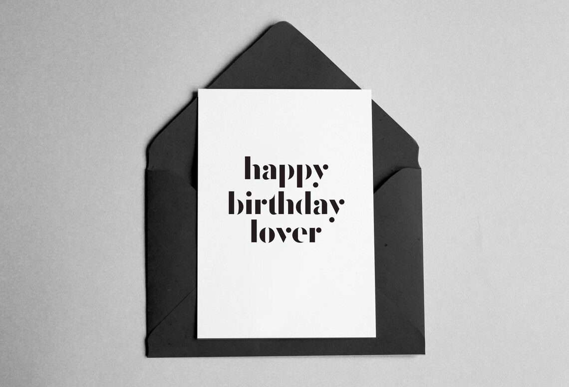 Birthday Card Contemporary Minimalist Happy Lover Art Print