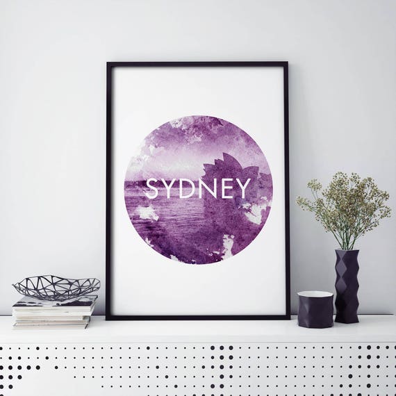 Sydney Opera House Watercolour Print Wall Art 4x6 5x7 A4 A3 A2 A1