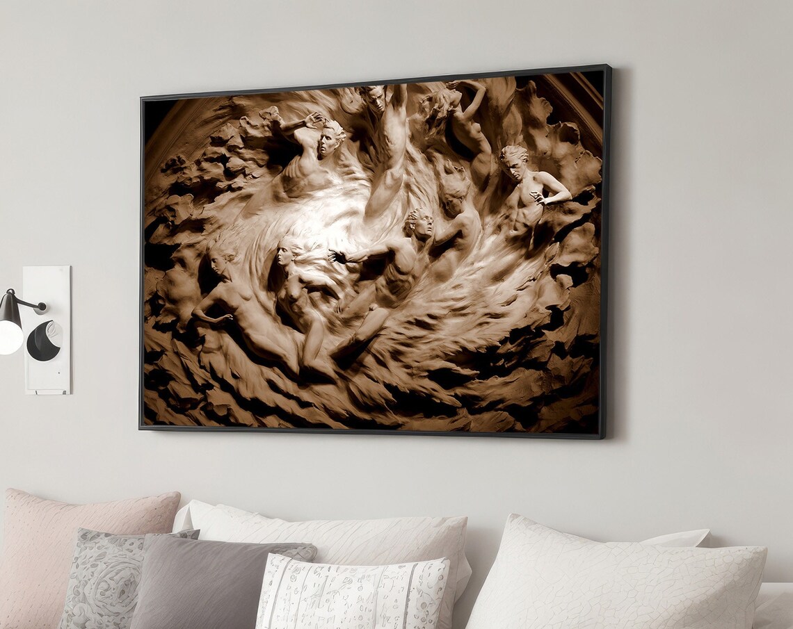 Baroque Style Sculptural Painting, Ornate Artwork