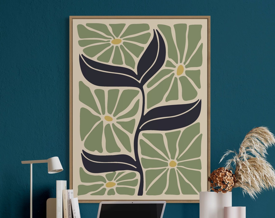 Botanical Sage Vintage Travel Poster