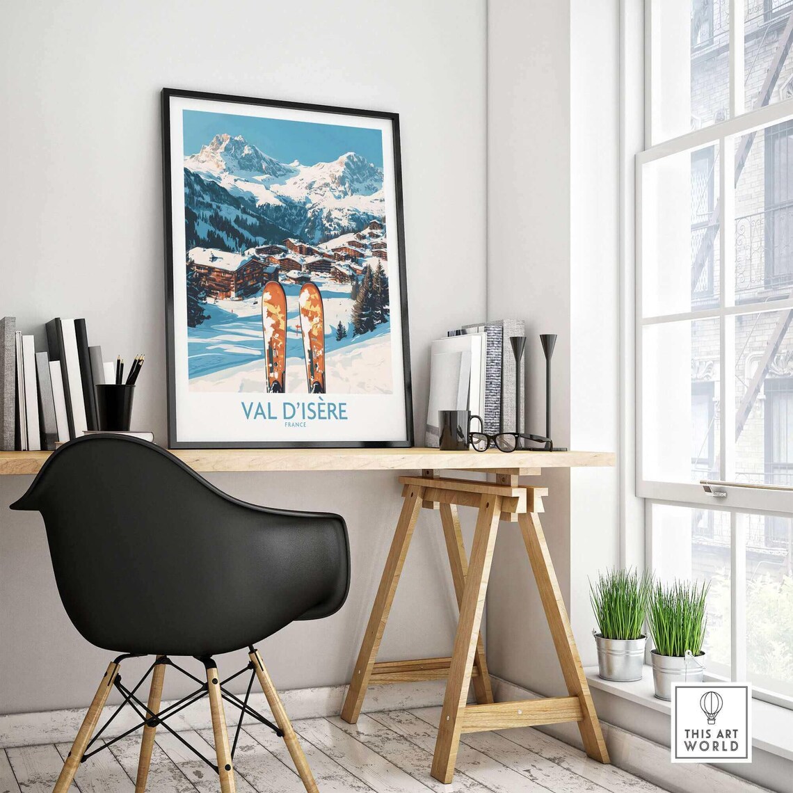 Val Disre Ski Poster, France Mountain Art - Image 4