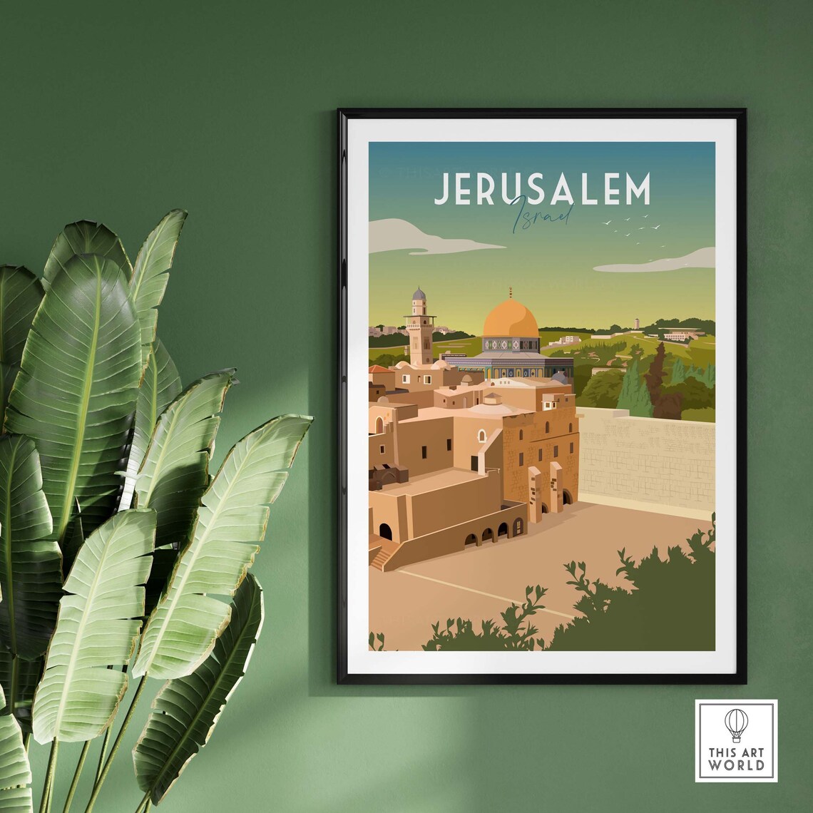 Jerusalem Travel Poster, Israel Travel Poster Print - Image 2