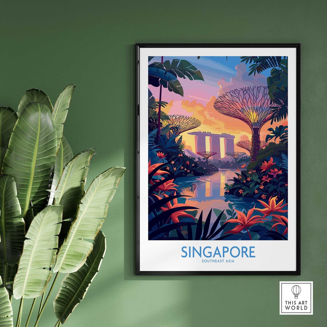 Singapore Home Decor Gift Wall Art Print - Image 2
