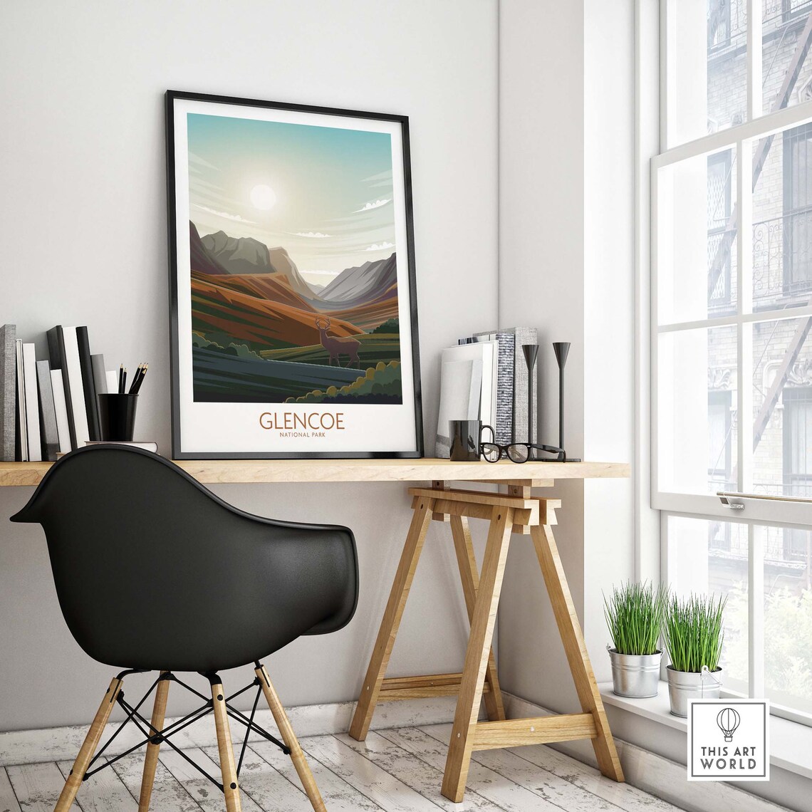 Glencoe National Park Travel Poster, Scotland Highlands - Image 4