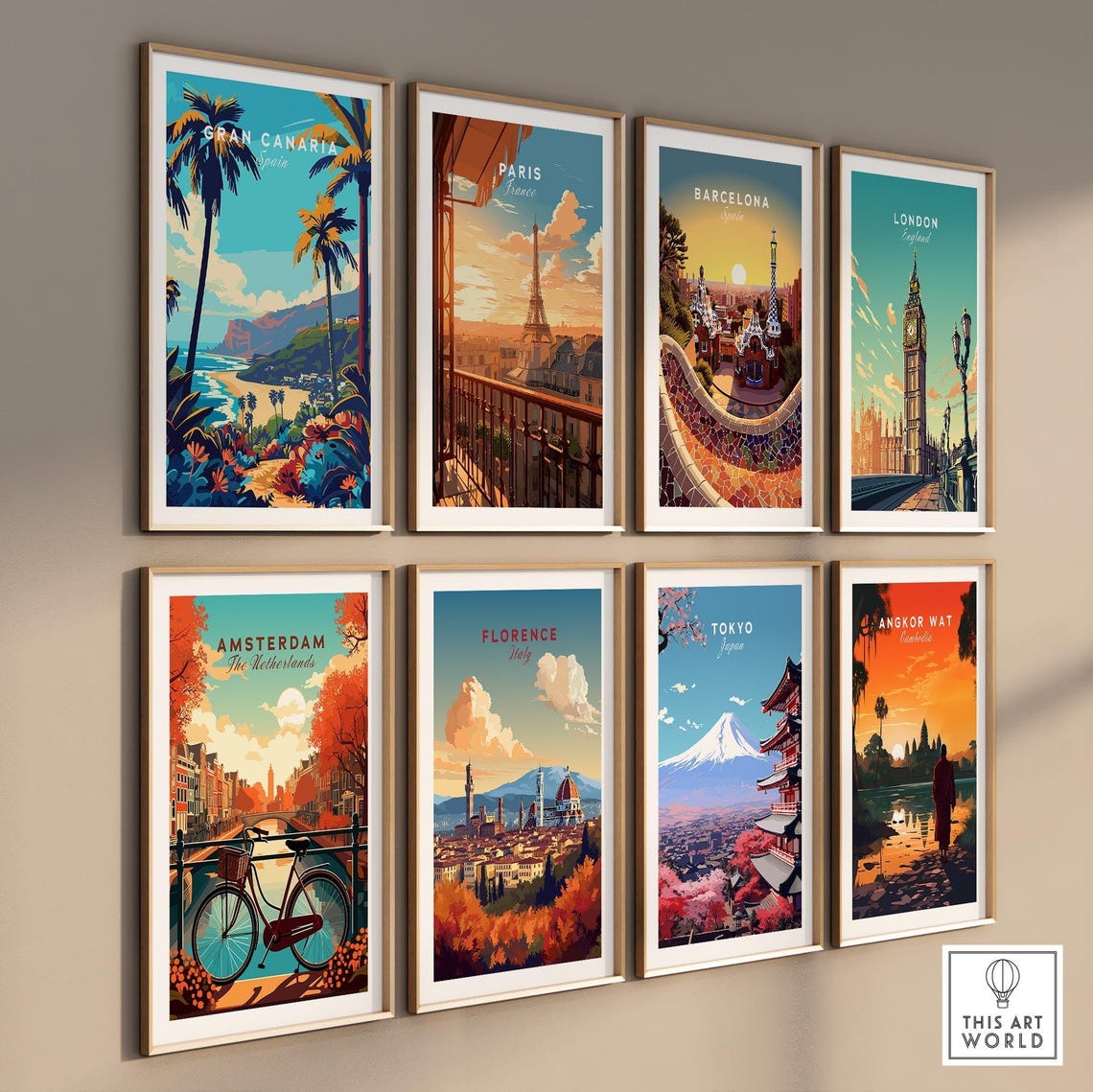 Gran Canaria Spain Canary Islands Tropical Beach Flowers Art Poster - Image 3