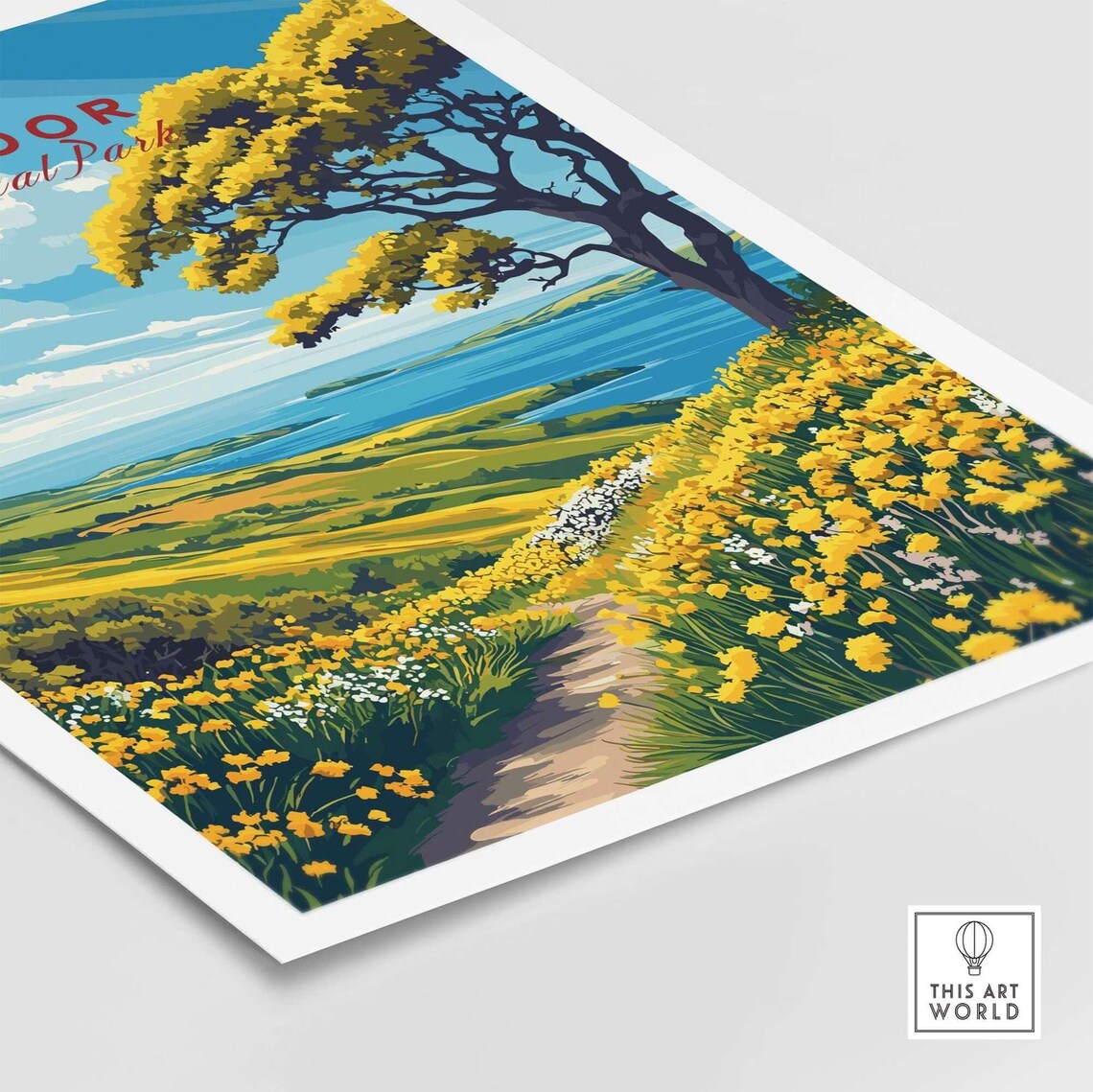 Exmoor National Park Travel Poster, Illustration - Image 5