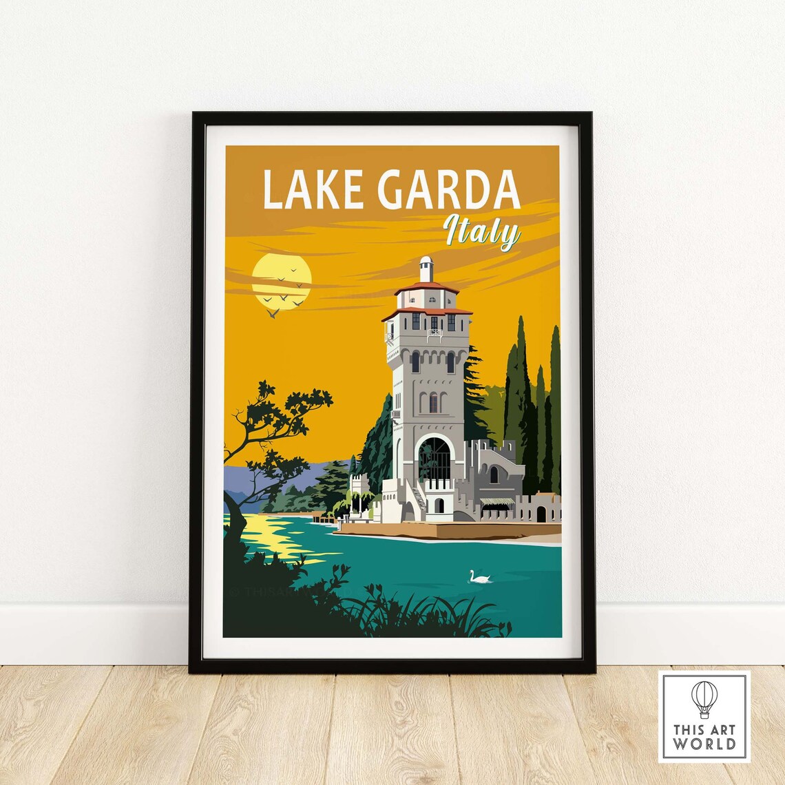 Lake Garda Italy Home Decor Travel Poster
