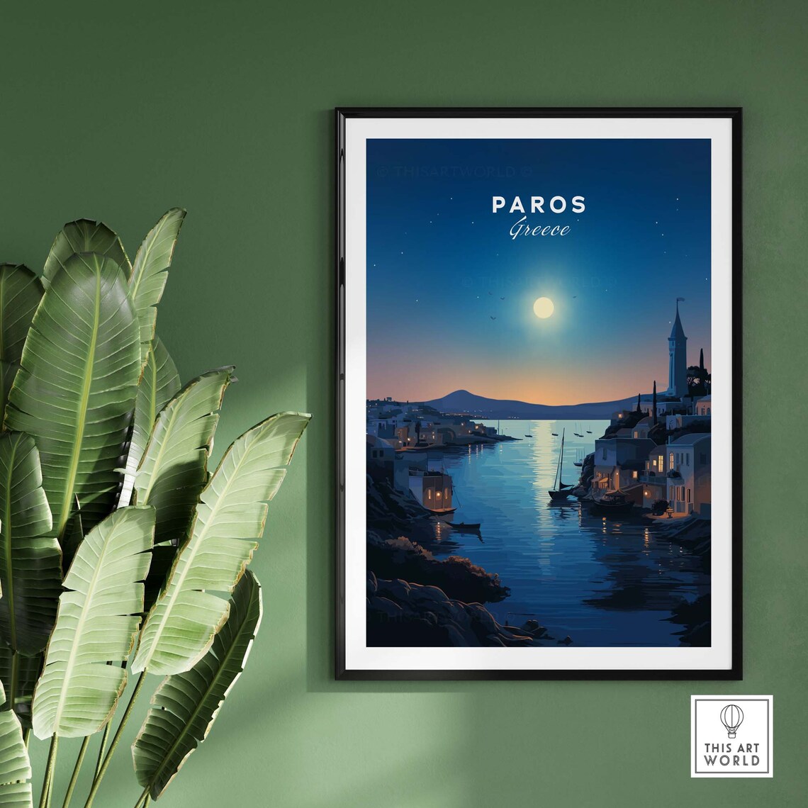 Paros Greece Travel Poster, Home Decor Art Print - Image 2