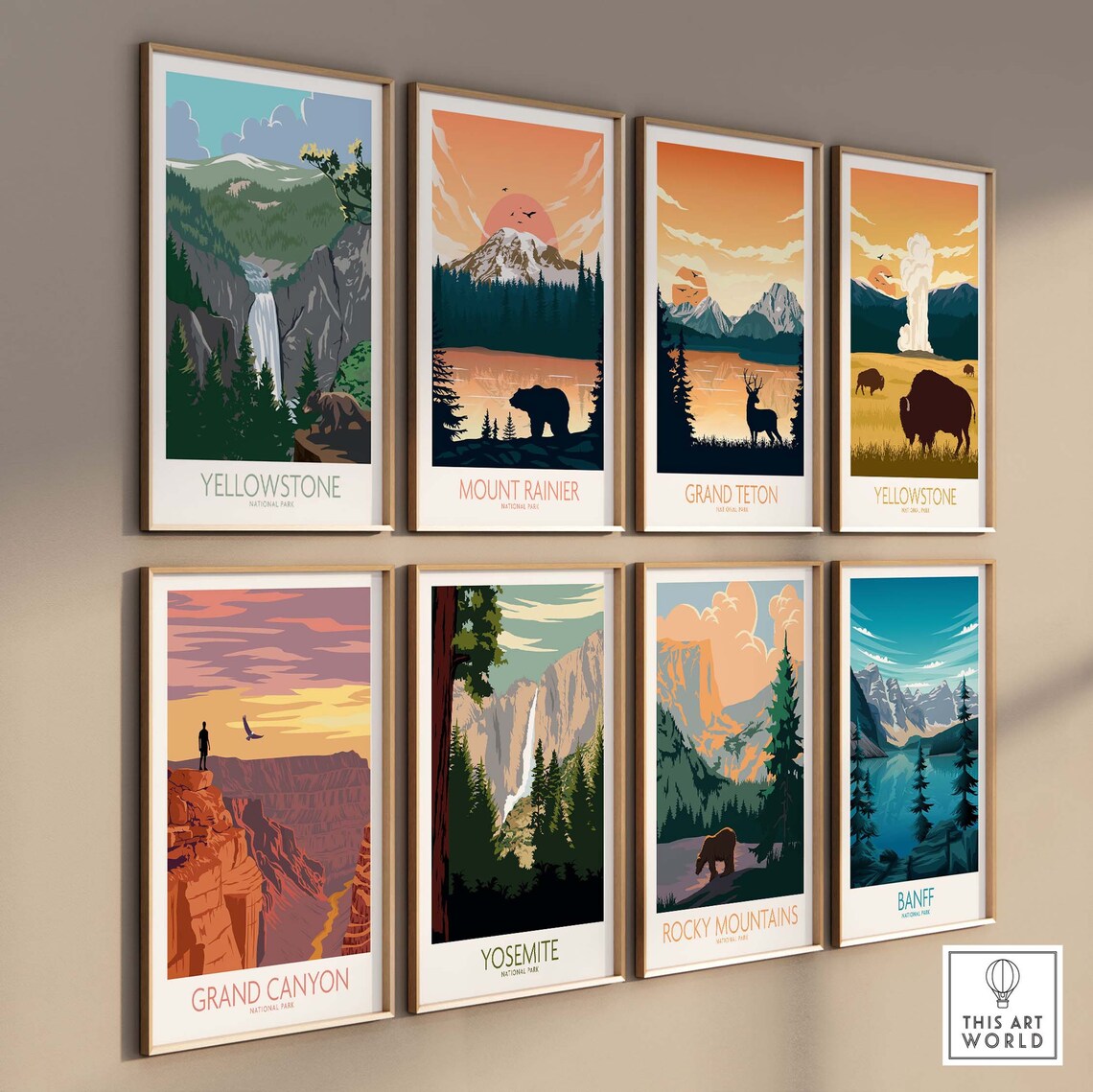 Yellowstone National Park Travel Poster Print - Image 3