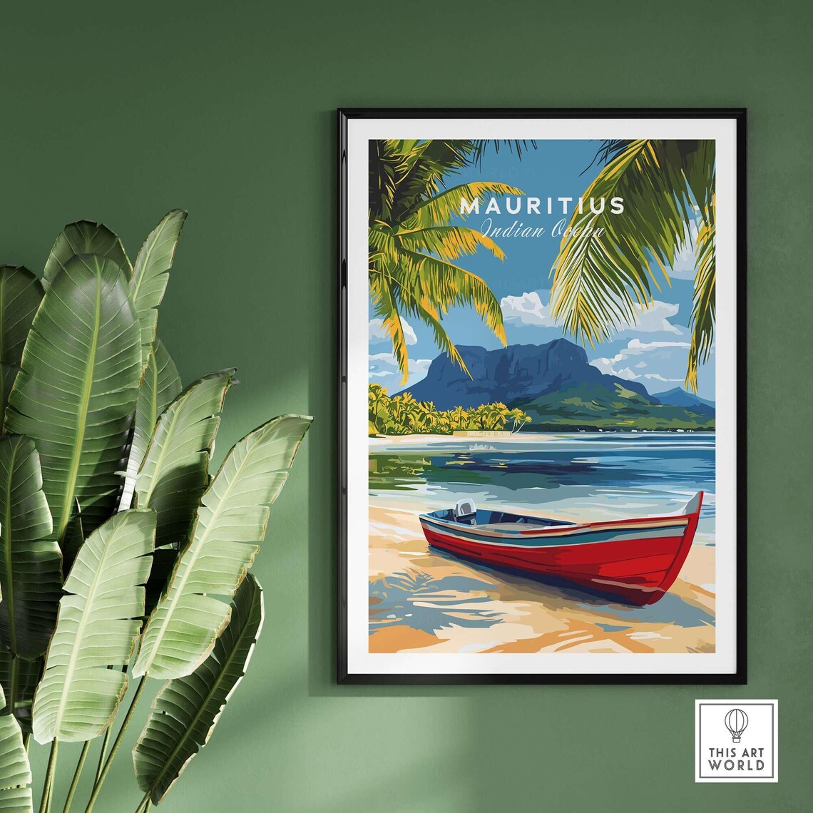 Mauritius Island, Indian Ocean Beach Landscape Poster - Image 2