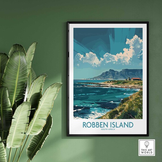 Robben Island Travel Poster South Africa Travel Poster Home Decor Gift Wall Art Print Birthday Present Wall Art Print