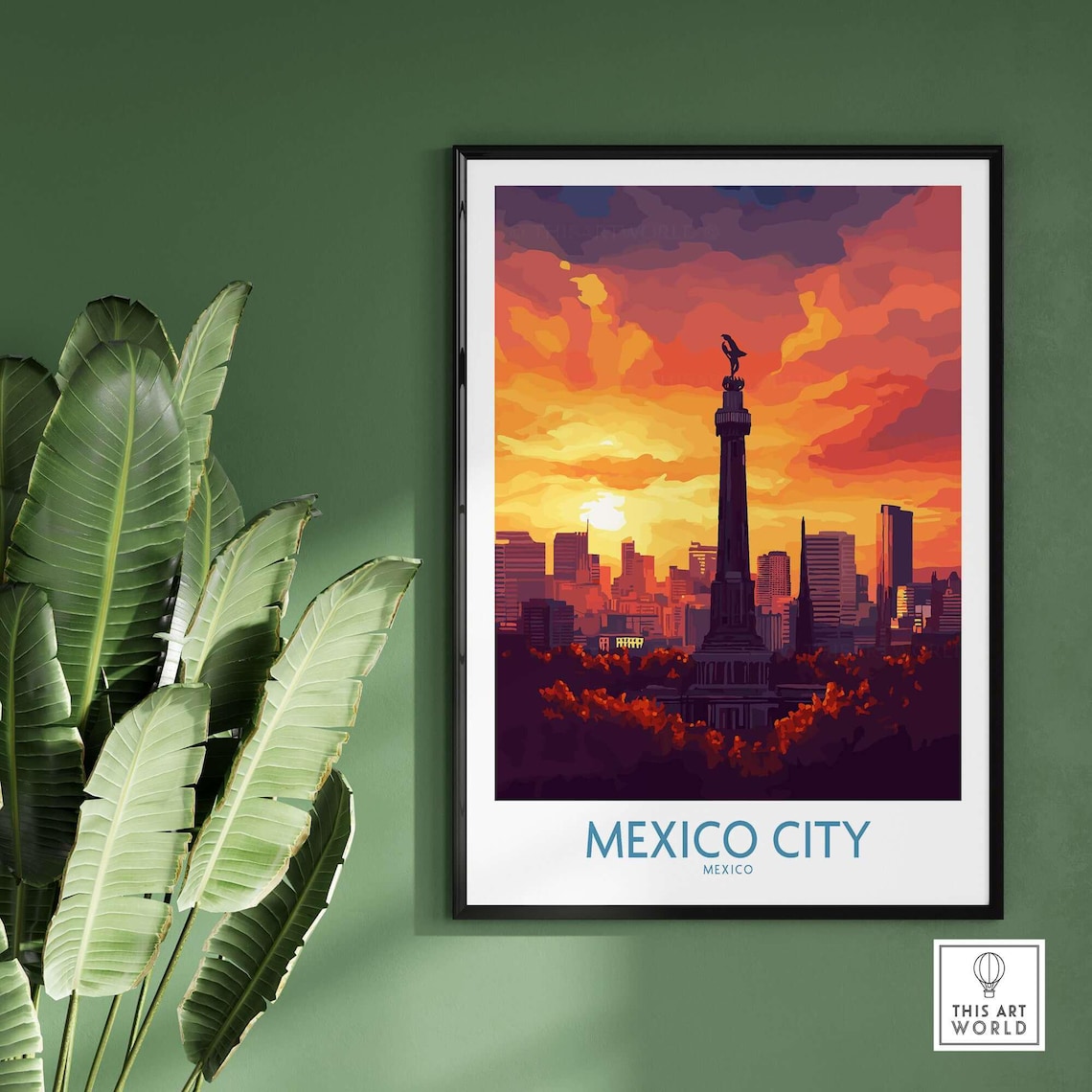 Mexico City Travel Poster, Office Wall Art - Image 2