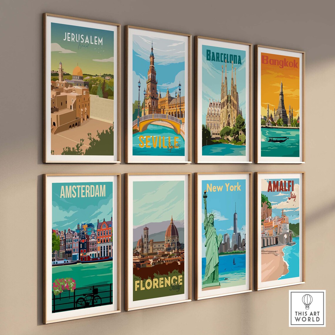 Jerusalem Travel Poster, Israel Travel Poster Print - Image 3