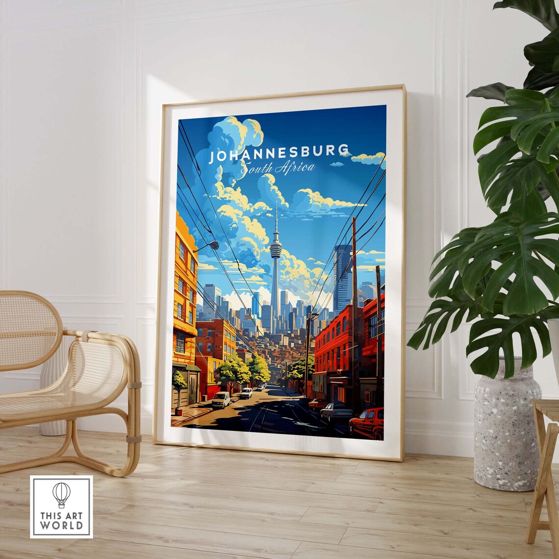 Johannesburg Travel Poster Art Print, Home Decor - Image 3