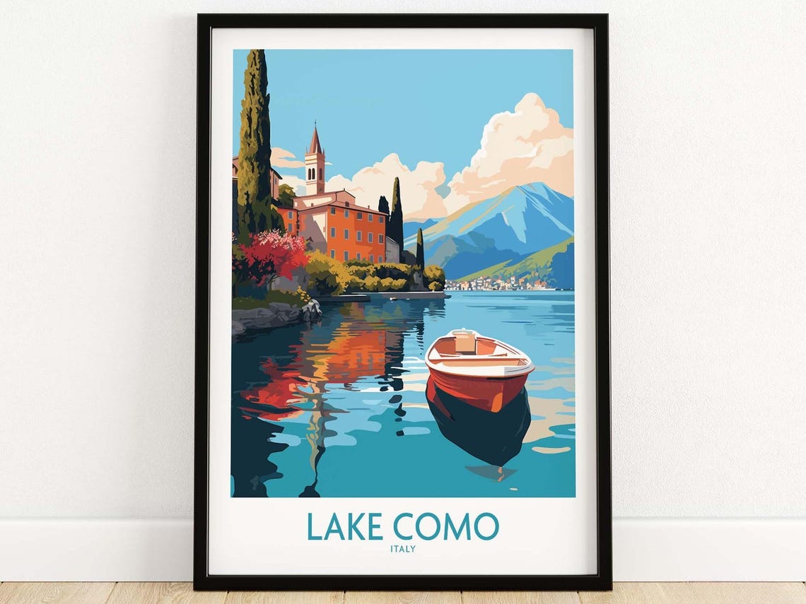 Lake Como Home Decor Travel Poster