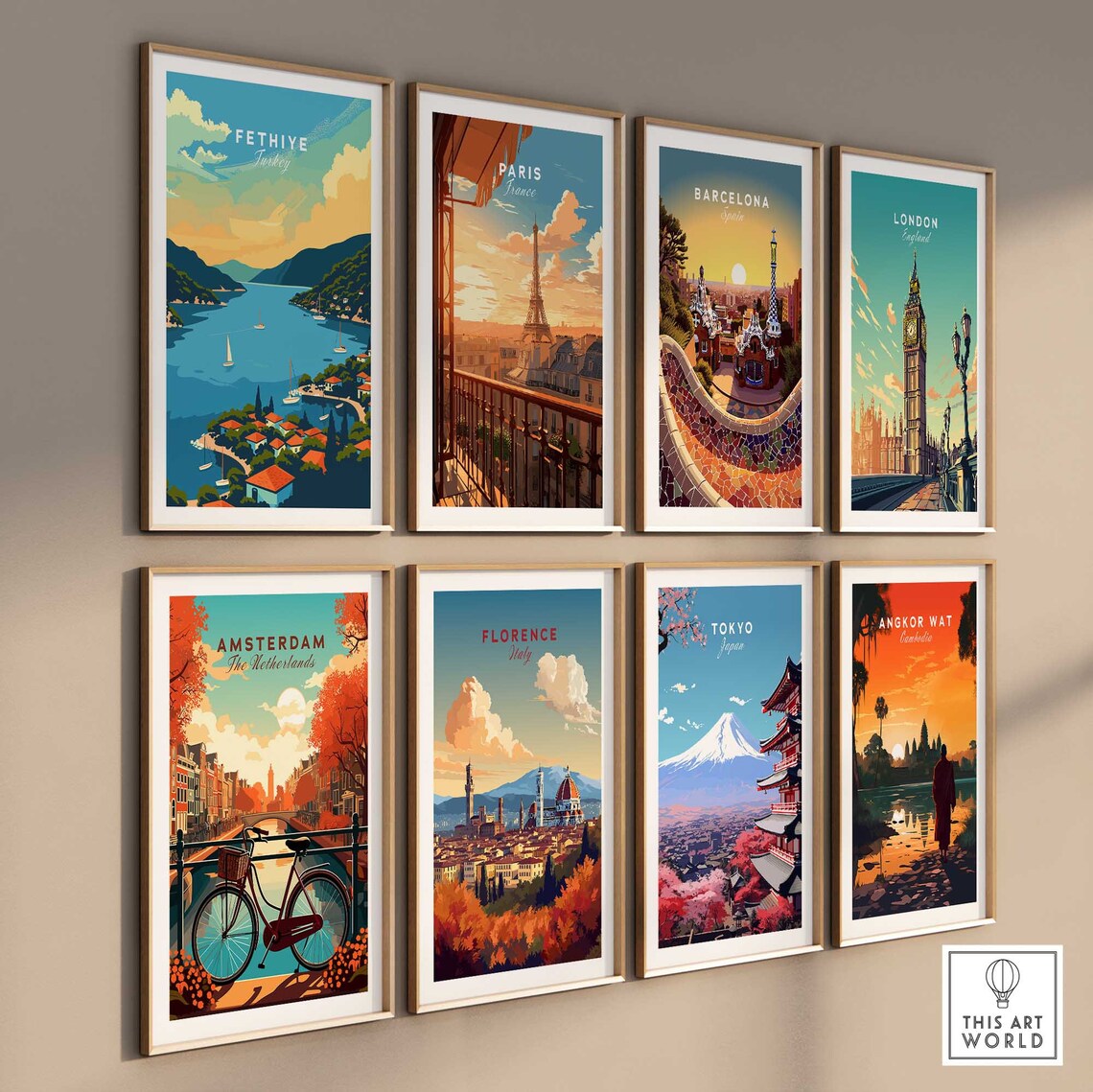 Fethiye Turkey Modern Travel Poster, Wall Decor - Image 3