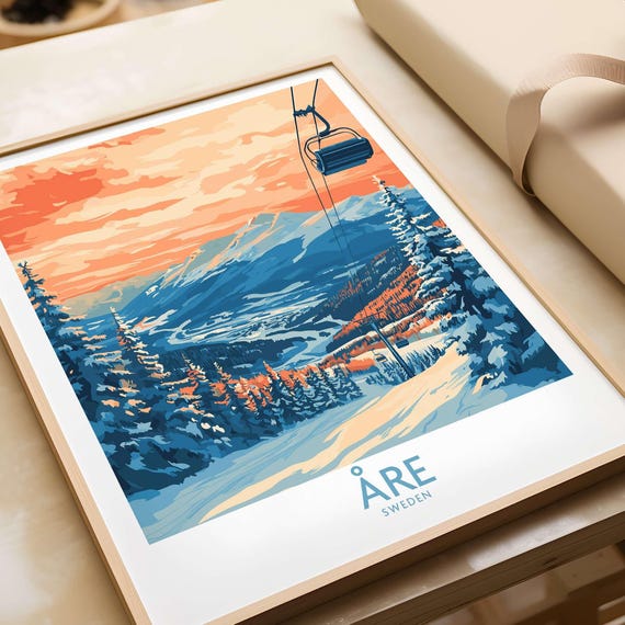Re Ski Resort, Winter Sports Adventure Poster