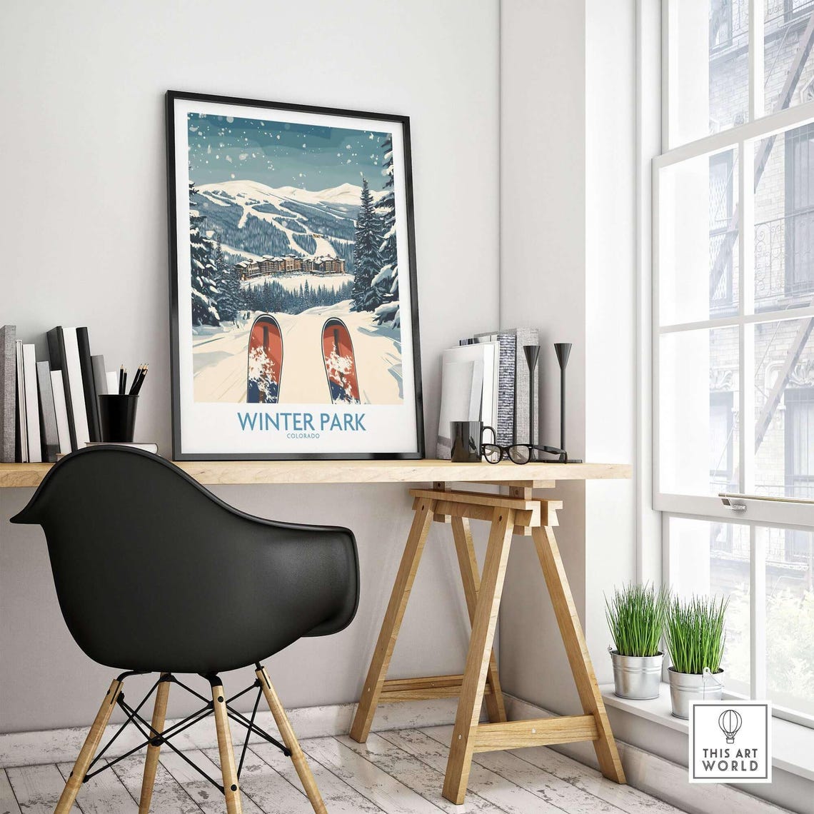 Winter Park Ski Resort Travel Poster, Colorado - Image 4
