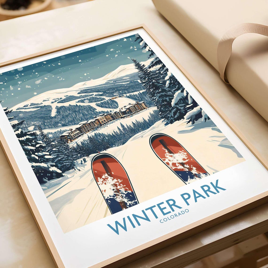 Winter Park Ski Resort Travel Poster, Colorado