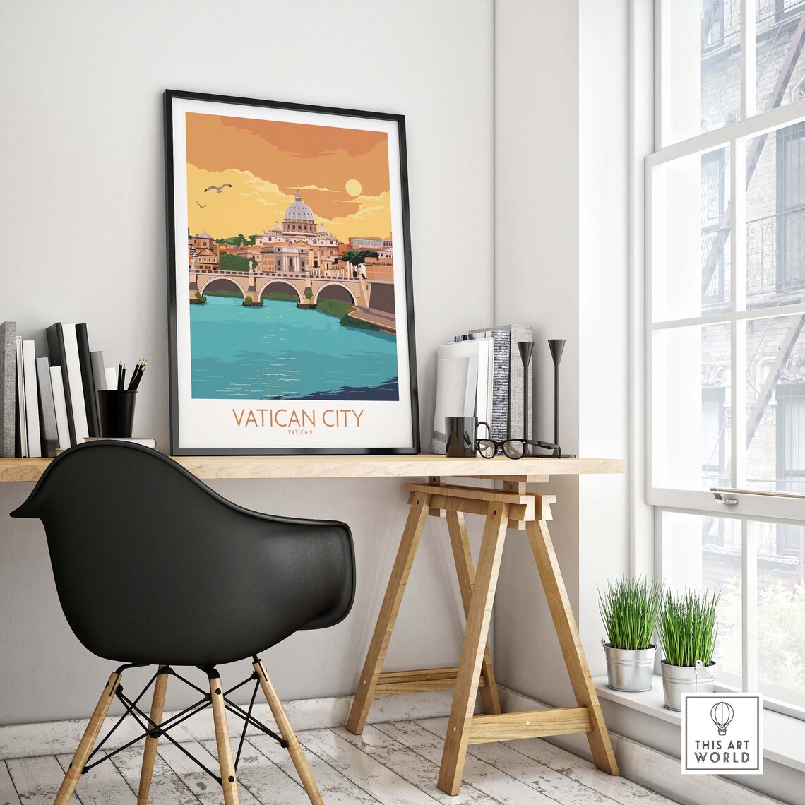 Vatican Travel Poster, Rome Italy Art Print - Image 4