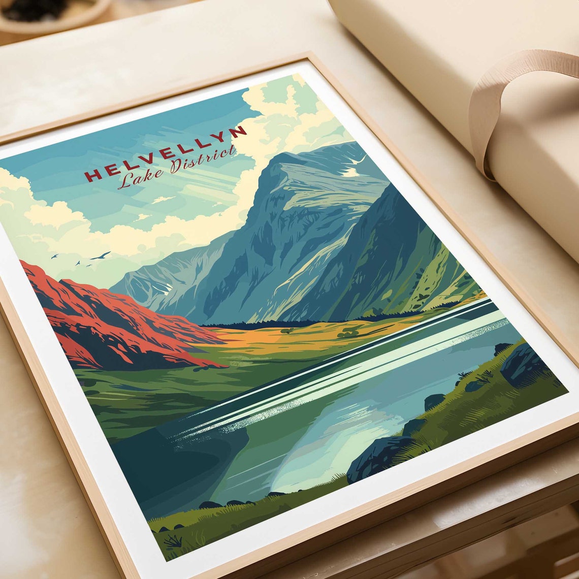 Helvellyn Travel Print Wall Art Poster Home Decor Artwork Gift Illustration Lover
