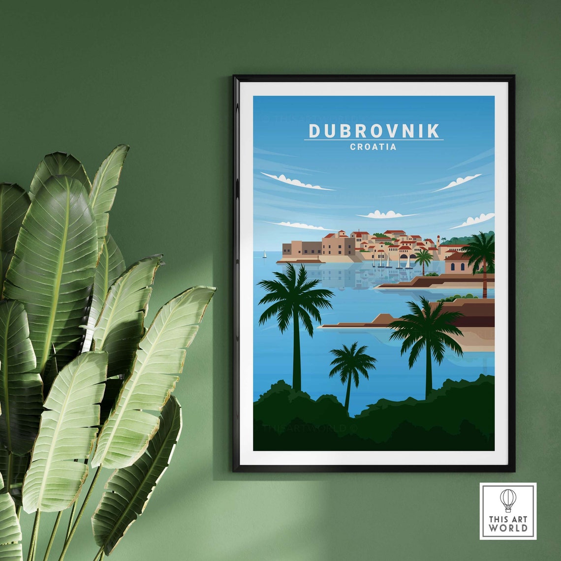 Dubrovnik Travel Poster Art Print - Image 3
