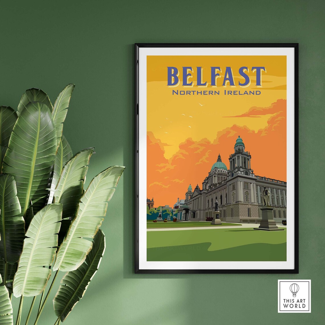 Belfast Travel Poster, Northern Ireland Wall Art - Image 3