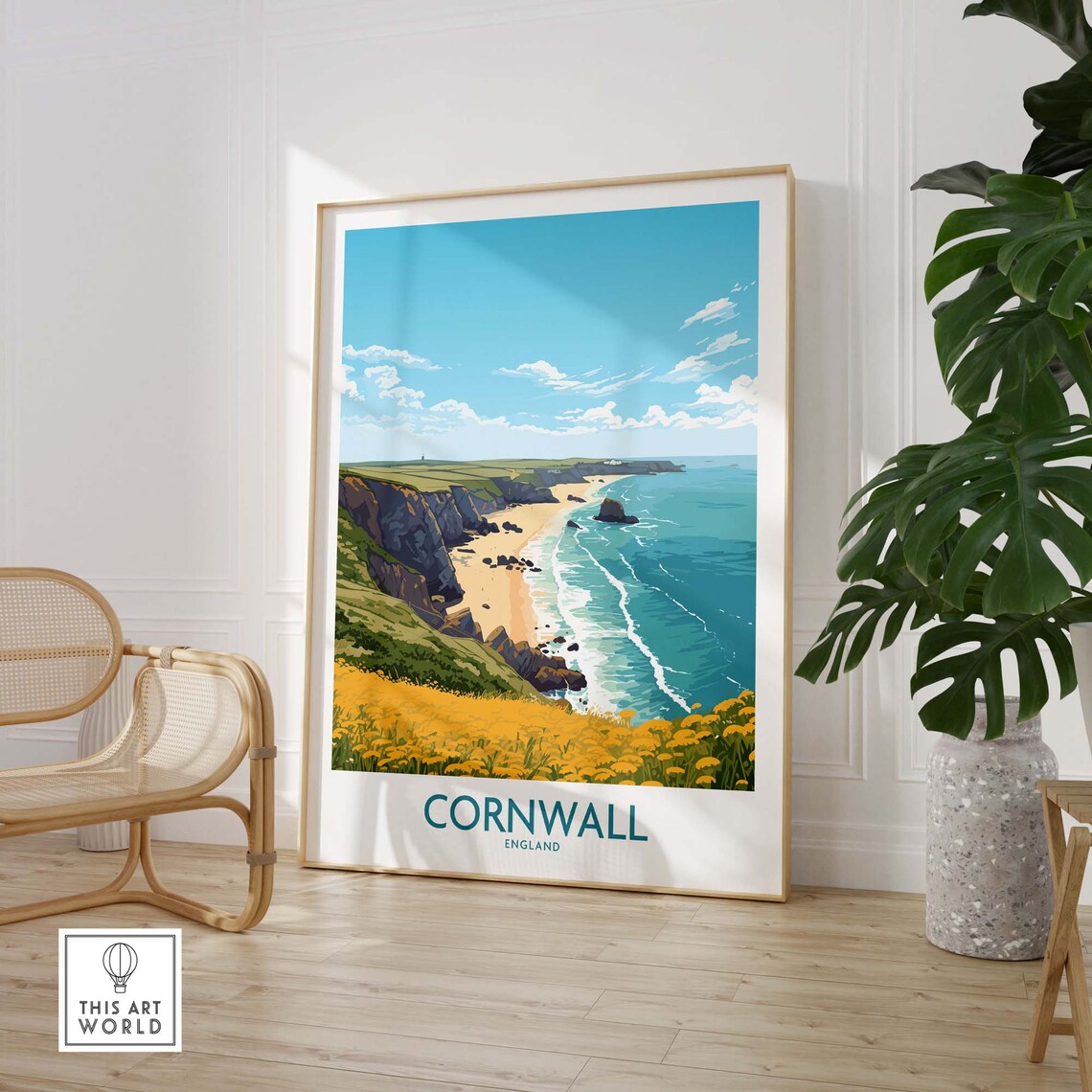 Cornwall Travel Print, Home Decor Artwork - Image 3