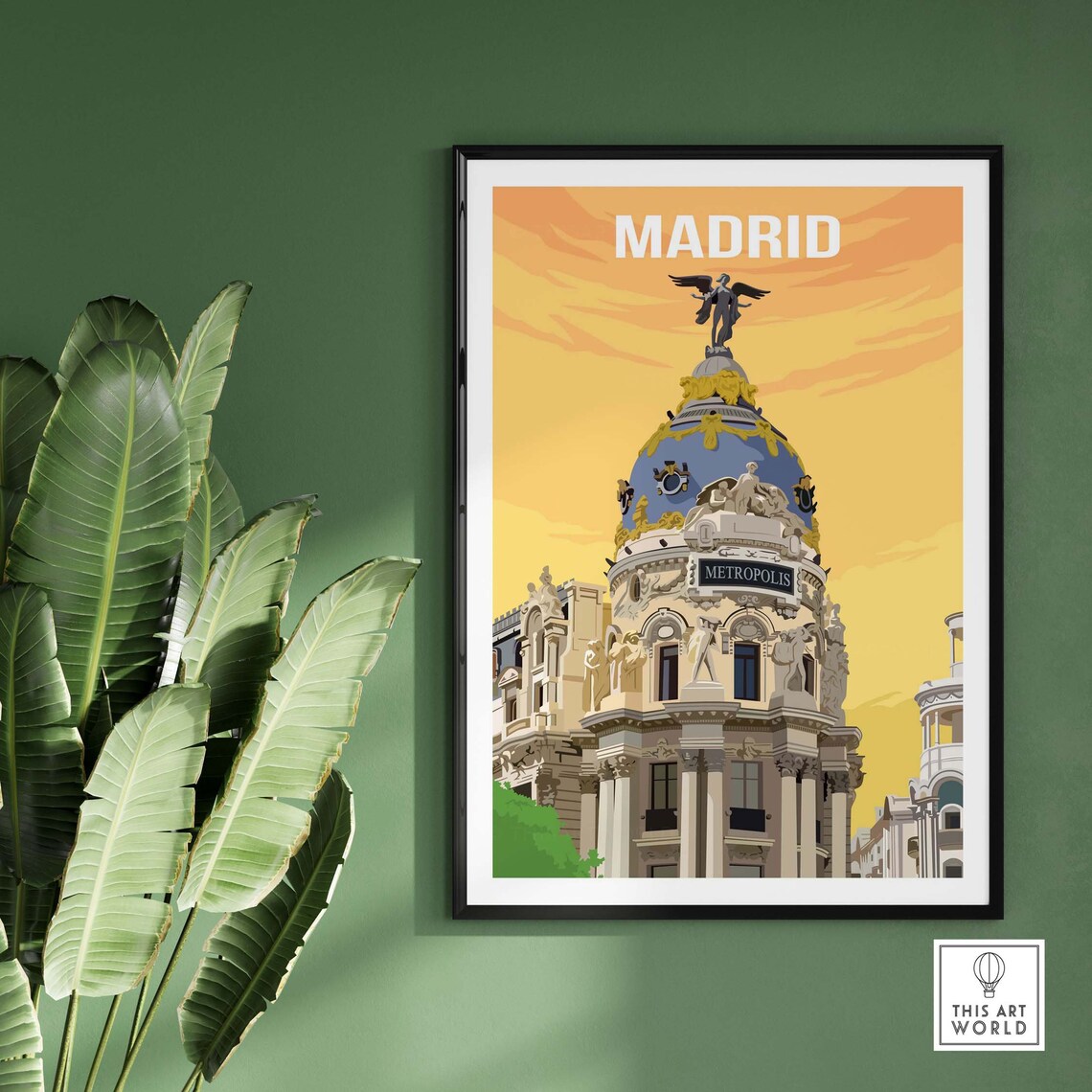 Madrid Vintage Travel Poster, Spain City Artwork - Image 2