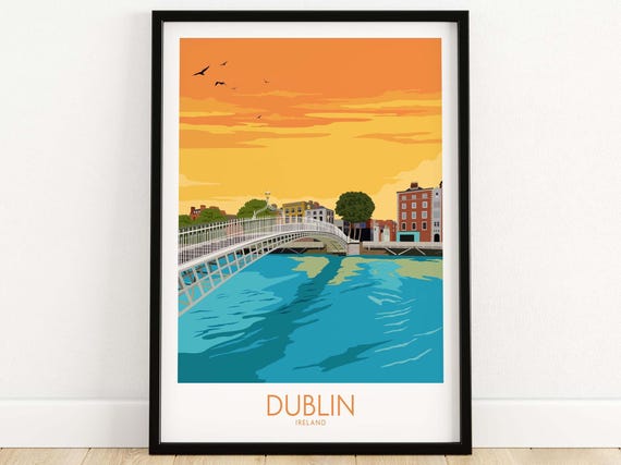 Dublin Ireland Travel Poster