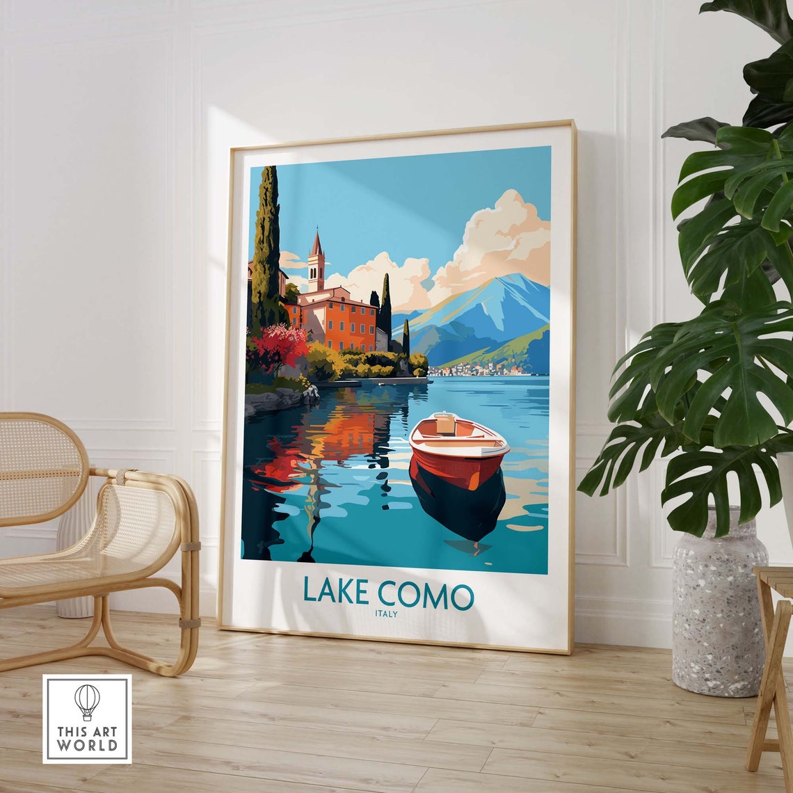 Lake Como Home Decor Travel Poster - Image 2